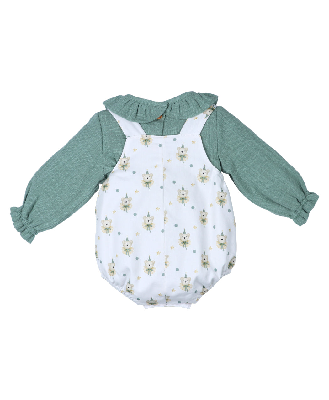 Bruno Bear girls Dungarees Set