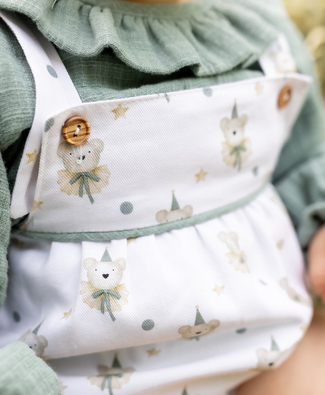 Bruno Bear girls Dungarees Set